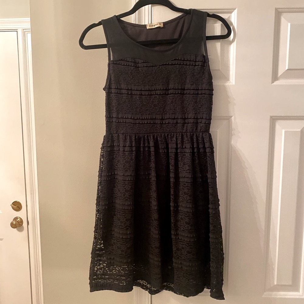 FINAL SALE 🔥 Ginger G - black lace/sheer dress